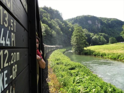 Fränkische Schweiz, Romantischer Wiesentblock aus der Dampfbahn