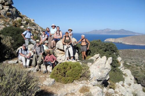Rast mit Blick auf Nisyros im Hintergrund